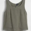 Tanktop i bomullsgasväv