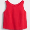 Tanktop i bomullsgasväv
