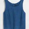 Tanktop i bomullsgasväv