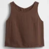 Tanktop i bomullsgasväv