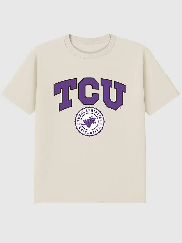 Tcu Texas Christian University Collegiate Seal mörk grafisk T-shirt