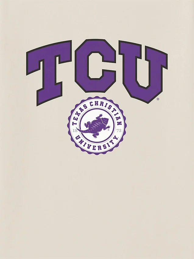 Tcu Texas Christian University Collegiate Seal mörk grafisk T-shirt
