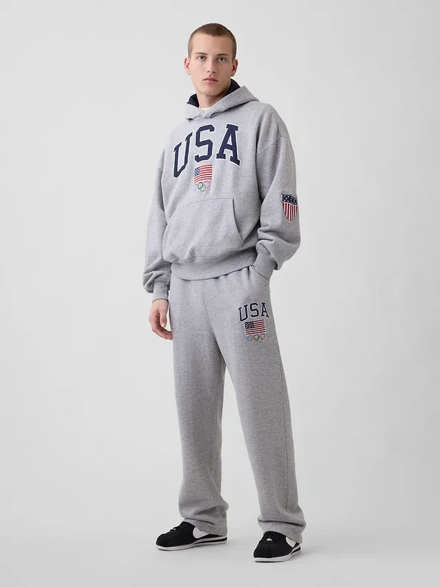 Team USA-joggingbyxor i kraftig fleece för vuxna