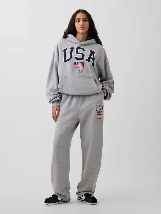 Team USA-joggingbyxor i kraftig fleece för vuxna
