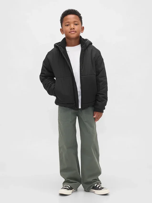 Återvunnen dunjacka för barn