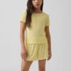 Återvunnen pyjamas-T-shirt med pointellemönster för barn