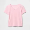 Återvunnen pyjamas-T-shirt med pointellemönster för barn