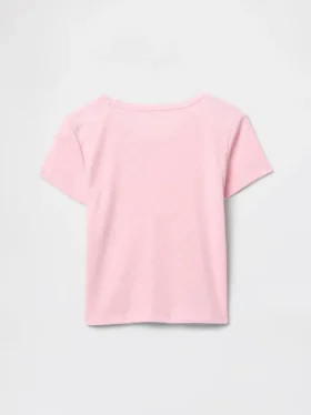Återvunnen pyjamas-T-shirt med pointellemönster för barn