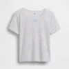 Återvunnen pyjamas-T-shirt med pointellemönster för barn