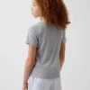 Återvunnen pyjamas-T-shirt med pointellemönster för barn