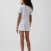 Återvunnen pyjamas-T-shirt med pointellemönster för barn