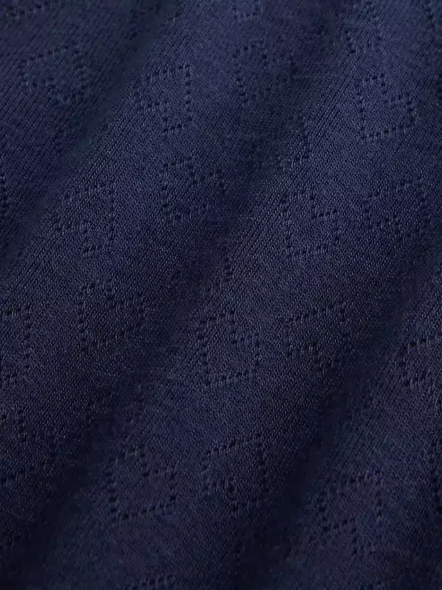 Återvunnen pyjamas-T-shirt med pointellemönster för barn