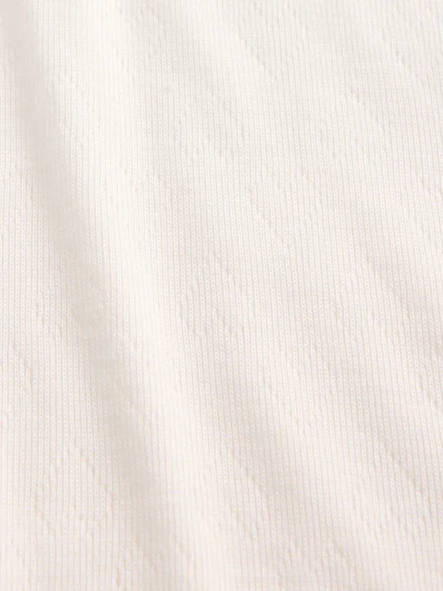 Återvunnen pyjamas-T-shirt med pointellemönster för barn