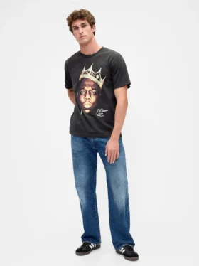 The Notorious B.I.G. T-shirt med grafiskt tryck i avslappnad passform