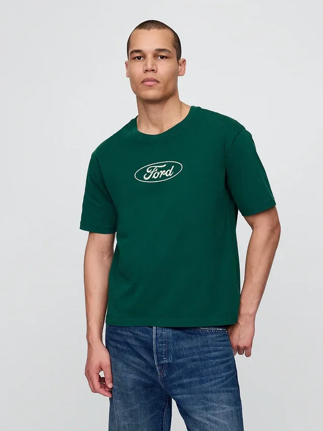 Tjock Ford-T-shirt med tryck