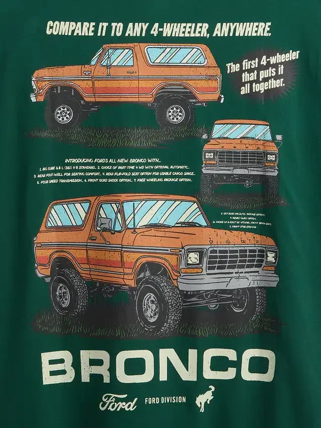 Tjock Ford-T-shirt med tryck