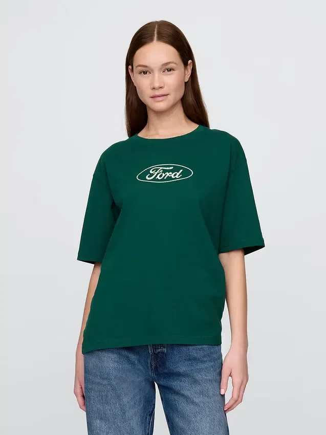 Tjock Ford-T-shirt med tryck