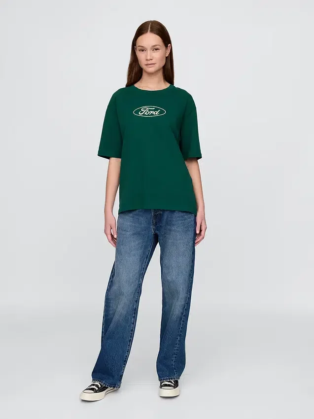 Tjock Ford-T-shirt med tryck
