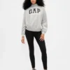 Tjock French Terry-tröja i oversized-modell med hög hals och logotyp