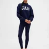 Tjock French Terry-tröja i oversized-modell med hög hals och logotyp
