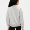 Tjock French Terry-tröja i oversized-modell med hög hals och logotyp