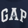Tjock French Terry-tröja i oversized-modell med hög hals och logotyp