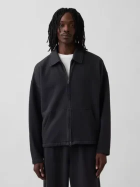 Tjock, oversized jacka med dragkedja för vuxna
