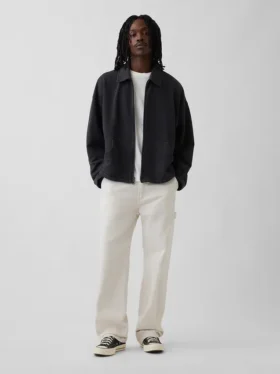 Tjock, oversized jacka med dragkedja för vuxna