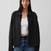 Tjock, oversized jacka med dragkedja för vuxna