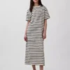 Tjock, oversized maxiklänning i T-shirt-stil