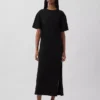 Tjock, oversized maxiklänning i T-shirt-stil