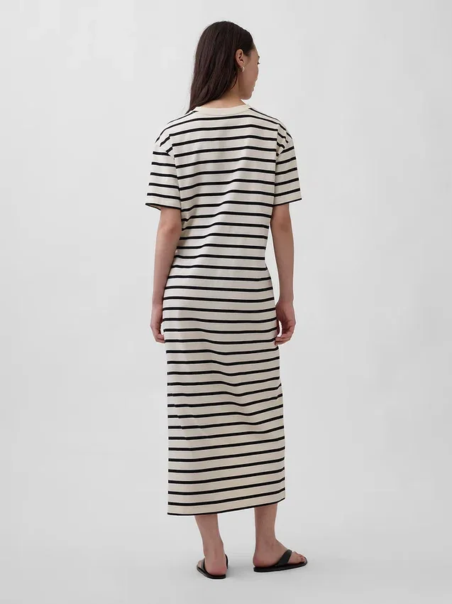 Tjock, oversized maxiklänning i T-shirt-stil