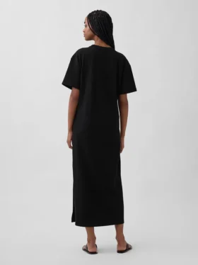 Tjock, oversized maxiklänning i T-shirt-stil