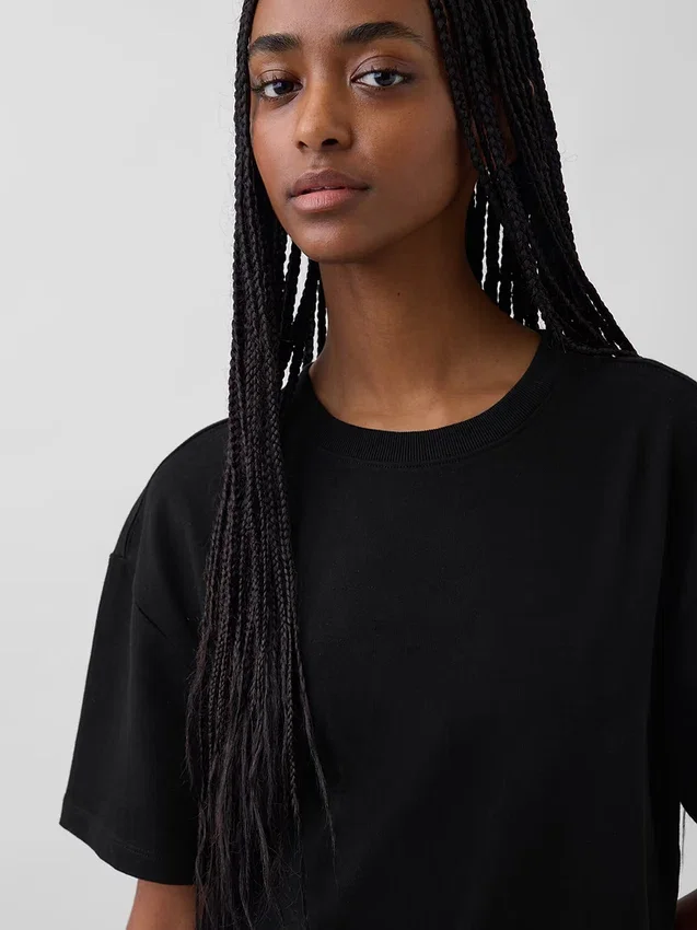 Tjock, oversized maxiklänning i T-shirt-stil