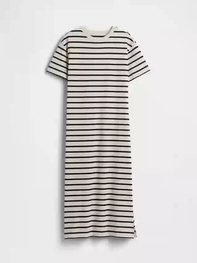 Tjock, oversized maxiklänning i T-shirt-stil