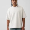 Tjock oversized-tröja i fransk frotté