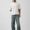 Tjock oversized-tröja i fransk frotté