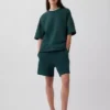 Tjock oversized-tröja i fransk frotté