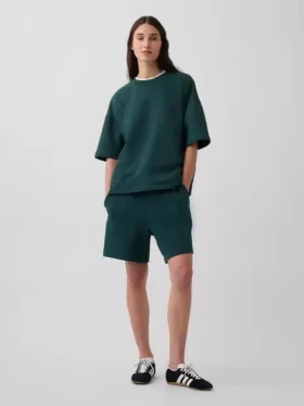 Tjock oversized-tröja i fransk frotté