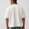 Tjock oversized-tröja i fransk frotté