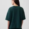 Tjock oversized-tröja i fransk frotté