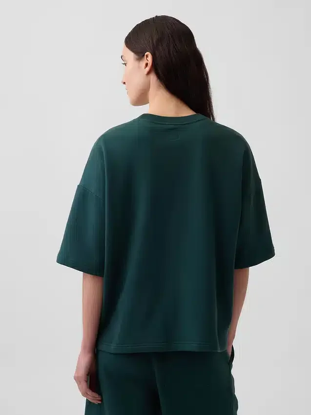 Tjock oversized-tröja i fransk frotté