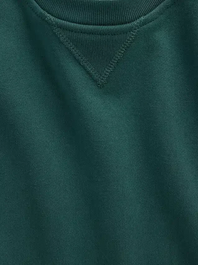 Tjock oversized-tröja i fransk frotté