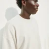 Tjock oversized-tröja i fransk frotté