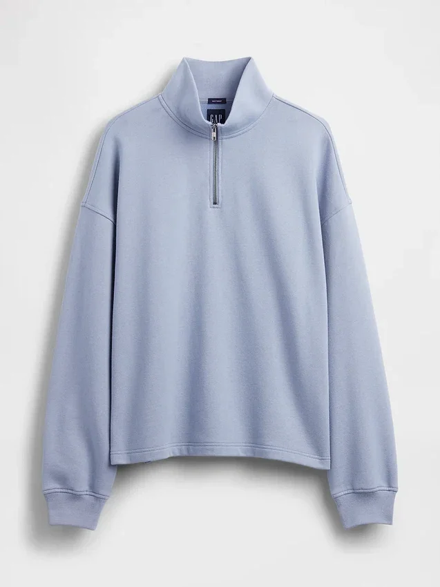 Tjock, oversized tröja med kvartslås