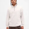 Tjock, oversized tröja med logo och kvartslås