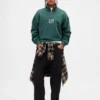 Tjock, oversized tröja med logo och kvartslås