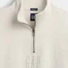 Tjock, oversized tröja med logo och kvartslås