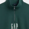 Tjock, oversized tröja med logo och kvartslås