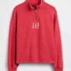 Tjock, oversized tröja med logo och kvartslås